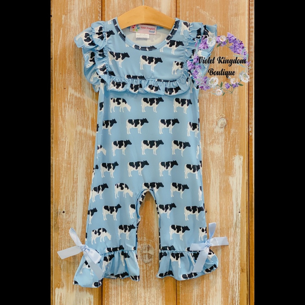 Cow Romper Baby Girl